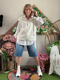 Veste sans manches Bonjour blanche