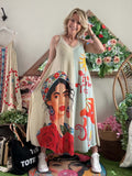 Robe Esmeralda à fines bretelles