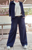Pantalon Joanna bleu brut avec ceinture