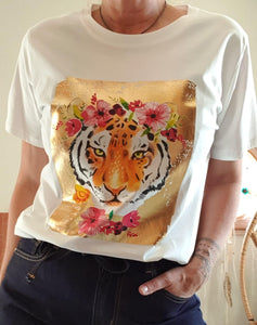 Tee-shirt Lion blanc