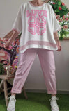 Haut Love blanc/ rose