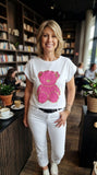 Tee-shirt Ourson rose/fushia
