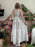 Robe Elena blanche/camel