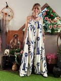 Combinaison Athena beige/bleu