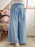 Pantalon large bleu ciel
