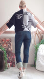 Pull Rostro gris/noir