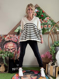 Pull rayures noir