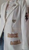 Veste Rock and Roll blanche