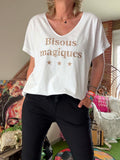 Tee-shirt Bisous Magiques blanc