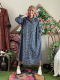 Robe Daniella Léo fond bleu du 38 au 52