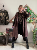 Manteau long Never chocolat Du 38 au 52
