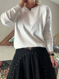 Pull Clouté blanc du 36 au 40/42