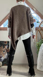 Pull Asymétrique taupe