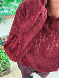 Haut dentelle Charme bordeaux du 40 au 52