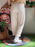 Pantalon Stéphane rayures camel