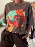 Tee-shirt Colorado chocolat délavé du 36 au 44