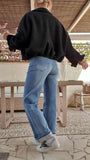 Jeans Revers Strass