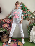 Tee-shirt Charme de Paris gris écriture rose