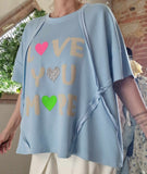 Haut Love You More bleu