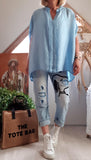 Blouse bleu ciel Tiffany
