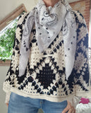 Echarpe Bandana noir/gris