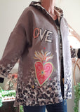 Veste Love chocolat