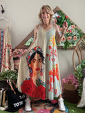 Robe Esmeralda à fines bretelles