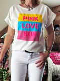 Tee-shirt Pink Love Sun
