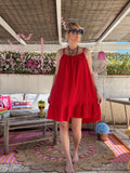 Robe tunique Isabelle rouge
