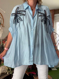 Blouse Sunset bleu ciel