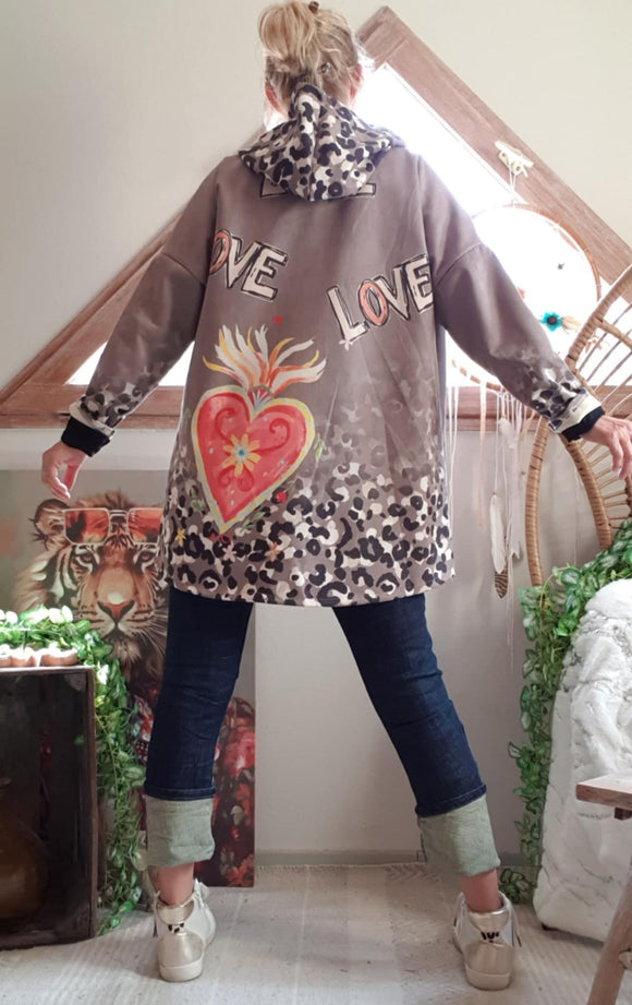 Veste Love chocolat