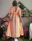 Robe Adeline jaune/rose/orange