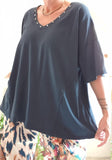 Haut Oversize bleu Star