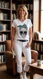 Tee-shirt Skull bleu
