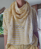 Echarpe bandana jaune