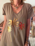 Robe longue Sunset marron clair
