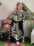 Robe longue Tropicale noire
