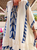 Robe poncho bleu Jaipur