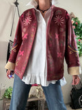 Veste imprimé bohème bordeaux du 36 au 44/46