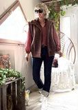 Veste sans manches Nelly chocolat