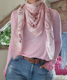 Echarpe bandana rose