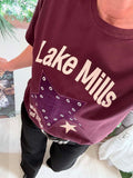 Tee-shirt Lake Mills bordeaux du 36 au 42