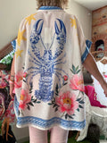 Chemise Langoustine bleu