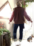 Veste sans manches Nelly chocolat