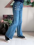 Jeans Mylene Wide Leg Boutons Bijoux du 34 au 42