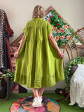 Robe Cécile Pistache du 38 au 52