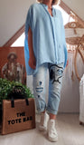Blouse bleu ciel Tiffany