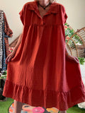 Robe Cécile terracotta du 38 au 52
