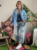 Veste Caroline  à capuche bleu