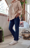 Chemise beige oversize